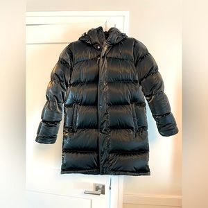 Super puff black shiny jacket